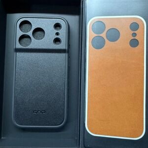 dbrand Grip Case Matte Black iPhone 17 Pro Brown Leather Skin New Open Box
